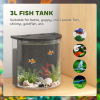 PawHut Fish Tank, 3L Nano Aquarium Starter Kit with Filter System, LED Light - Image 5