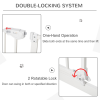 Adjustable Safety Gate 3 Extensions and Four Adjustable Screws, White Pawhut - Image 4