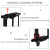 Adjustable Safety Gate 3 Extensions and Four Adjustable Screws, Pawhut - Image 4