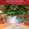 HOMCOM 66cm Christmas Tree Collar with Hollow Snowflake Patterns Silver - Image 4
