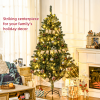 HOMCOM 6ft Artificial Christmas Tree with LED Lights, Decoration, Auto Open - Image 4