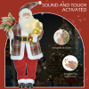 HOMCOM 133cm Animated Santa Claus w/ Sound Activated Festive Music for Party - Image 4