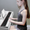 GDP-203 88 Key Standard Full Weighted Keyboards Digital Piano with Metal Stand, Power Adapter, Triple Pedals, Headphone，for All Experience Levels White Color - Image 5