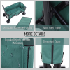 Outsunny Outdoor Cart Folding Cargo Wagon Trailer Beach w/ Telescopic Handle - Image 4