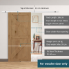 Sliding Barn Door Hardware Kit Track System Gear Set Divider HOMCOM - Image 4