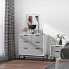 Chest of Drawers with Metal Handles Freestanding Dresser Modern Wooden - Image 4