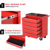 Roller Tool Cabinet Storage Box 5 Drawers Wheels Caster Garage Workshop Red - Image 4