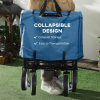 Pull Along Cart Folding Cargo Wagon Trailer Trolley For Beach Garden w/ Handle - Image 4