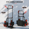 DURHAND Climbing Stairs Trolley Hand Trucks 6-Wheels Foldable Load Cart Steel - Image 4