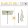 Aluminium Sun Umbrella Parasol Patio Garden Tilt 2M x 1.25M - Image 4