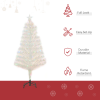 4 Feet Prelit Artificial Christmas Tree with Fiber Optic LED Light White - Image 4