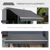 4x2.5m Retractable Manual Awning Window Door SunShade Canopy & Crank Handle - Image 4