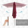 3x2m Wooden Patio Parasol Umbrella - Image 4