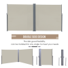 Retractable Double Side Awning Folding Privacy Wall Corner Divider Wind Screen - Image 4