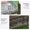 3 Pcs Rattan Bistro Set: 1 x Table, 2 x Chairs - Image 4