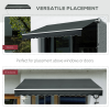 3.5x2.5m Manual Awning Canopy Retractable Sun Shade Shelter Winding Handle - Image 4