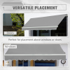 Window Awning Canopy Garden Shelter Sun Shade UV Blocker Aluminium Frame 3 x 2m - Image 4