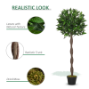 2 Artificial Topiary Bay Laurel Ball Trees Nursery Pot for Indoor Outdoor Decor - Image 4