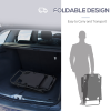 2 in 1 Sun Lounger Folding Reclining Chair Camping Adjustable Back & Pillow - Image 4