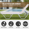 Sun Lounger Relaxer Recliner 5-Position Adjustable Backrest Lightweight Frame - Image 4