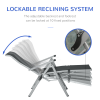 2 Sun Lounger Folding Reclining Lounge Chairs 10 Back & Leg Positions - Image 4
