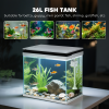 PawHut 14L Small Fish Tank with Filter System, LED Lights, Water Pump - Image 4