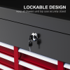 HOMCOM Lockable Metal Tool Chest w/ 6 Drawer, Ball Bearing Runners, Black - Image 4