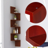 5 Tier Floating Corner Shelf-Rustic Brown - Image 2
