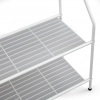 Clothes Rail With Two Shelves in White Powder Coating - Image 4