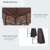 3x3 m Gazebo W/Side Panel-Brown - Image 7
