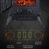 1850W Flame Effect Electric Free Standing Fireplace Fan Log Burning Stove -Black - Image 5