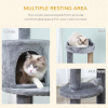 104cm Deluxe Cat Activity Tree w/ Scratching Posts Ear Perch House - Grey - Image 5