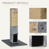 Cat Scratching Post 79cm Scratcher Climber Cat Tree Activity Centre - Grey - Image 5