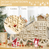 Christmas Advent Calendar 2021 Light Up Wooden Sleigh Countdown Natural - Image 5