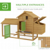 Small Chicken Coop Hen Cage Nesting Box Outdoor Run Wood Color 150.5 x 54 x 87cm - Image 5