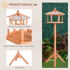 Bird Stand Feeder Table Feeding Station Garden Wood Coop Parrot Nesting Stand - Image 5