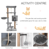 Cat Tree Tower w/ Scratching Post Hammock Hanging Ball Condo Teasing Rope - Image 5