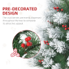 5ft Indoor Christmas Tree Artificial Berry Xmas Deco Metal Stand and 184 Tips - Image 5