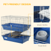 2-Tier Small Animal Cage for Rabbit Ferret Chinchilla w/ Accessories Ramp - Image 5