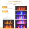 1000W Wall Mounted Tempered Glass Electric Fireplace Heater Black - Image 5