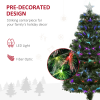 4FT Multicoloured Artificial Christmas Tree Fibre Optic Lights Star Holder - Image 5