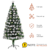 5ft White Light Christmas Tree 90 LEDs Star Topper Tri-Base Pre-Lit Home - Image 5