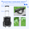 Pet Travel Backpack Bag Cat Dog Carrier w/ Trolley and Telescopic Wheel Grey - Image 5