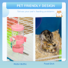 Five-Level Hamster Cage w/ Tubes, Water Bottle, Exercise Wheel, Ramps - Blue - Image 5