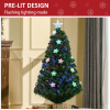 4FT Prelit Artificial Christmas Tree Fibre Star Xmas LED Light Indoor Green - Image 5
