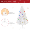 6ft Snow Artificial Christmas Tree Metal Stand Elegant Faux White - Image 5