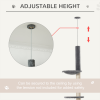 238-270cm Floor to Ceiling Cat Tree Tower w/ Scratching Post Hammock House Grey - Image 5