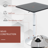 Modern Adjustable Counter Bar TableBlack and Silver Frame - Image 5
