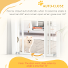 74-80cm Adjustable Metal Pet Gate Safety Barrier w/ Auto-Close Door White - Image 5