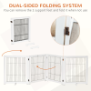 Freestanding Folding Pet Gate 4 Panels Dog Puppy Barrier with Support Feet - Image 5